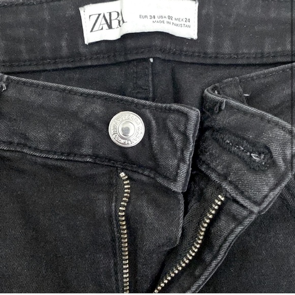 Zara - hi rise skinny black jeans women size 2 - Picture 3 of 4